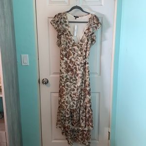 NWT Paisley DREW wrap high low dress
